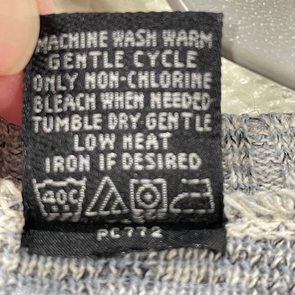 Vintage Van Heusen Blue Plaid Grandpa Sweater Coastal Grandma Soft Boy Unisex XL - Picture 7 of 7